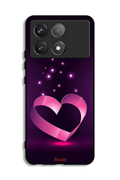 Tolwak Xiaomi Poco F6 Pro Protective Case Cover Heart Art