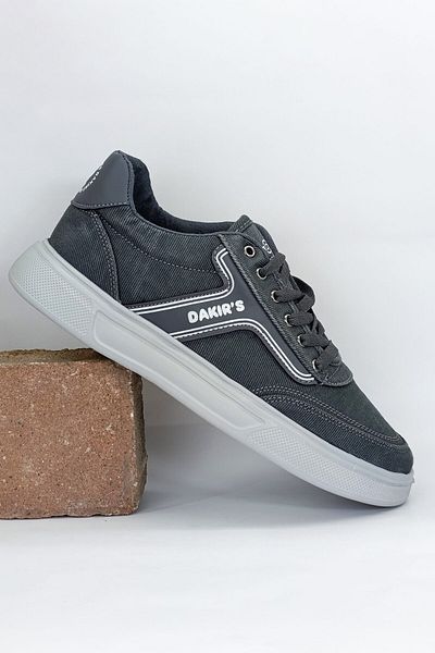 Ayakkabı Durağı Non-Yellowing Sole Men's Linen Casual Shoes Smoked