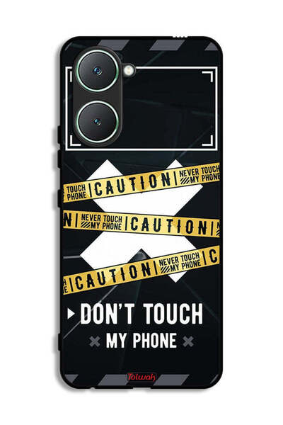 Tolwak Vivo Y03 4G Protective Case Cover Caution Never Touch My Phone