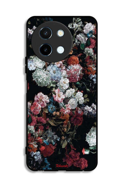 Tolwak غطاء حماية لهاتف Vivo Y38 5G بنقشة ورود عتيقة