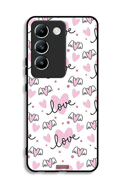 Tolwak Vivo V30 Lite 4G Protective Case Cover Love And Heart Art Pattern