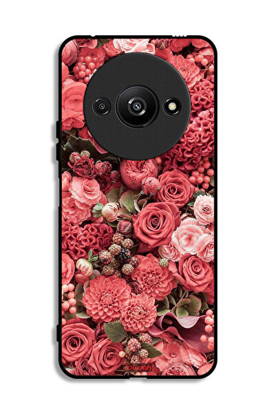 Tolwak Xiaomi Redmi A3 4G Protective Case Cover Peach Roses