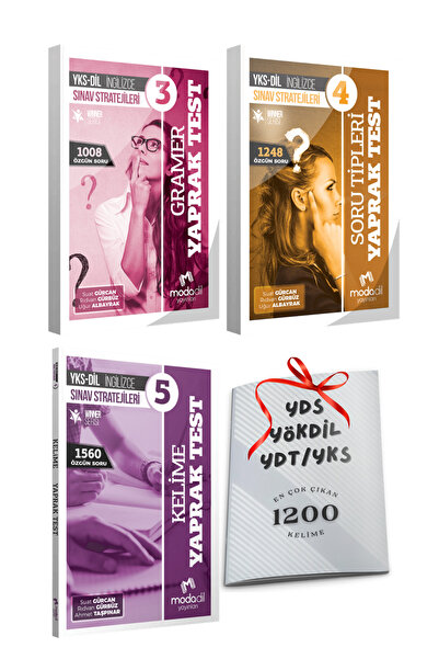 Modadil Yayınları YKS YDT Modadil Soru Tipleri + Gramer + Kelime Yaprak Test ...