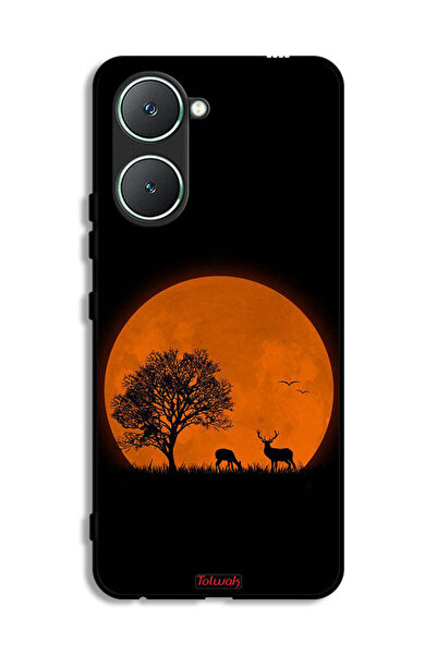 Tolwak Vivo Y03 4G Protective Case Cover Evening Moon Art