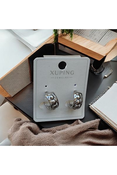 İNN JEWELLERY Steel Earrings Tarnish-Free Antiallergic Oval Figured (2 Years Importer Guaranteed)