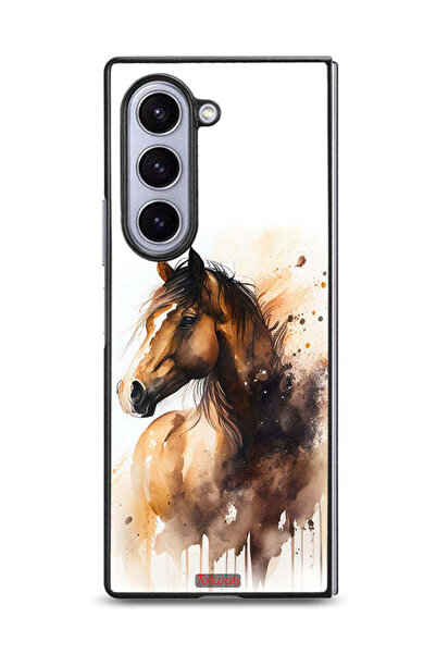 Tolwak غطاء حماية لهاتف Samsung Galaxy Z Fold6 بتصميم حصان تجريدي