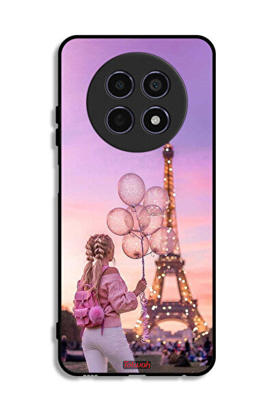 Tolwak غطاء حماية لهاتف Realme 12 5G بطبعة فتاة تحمل بالونات