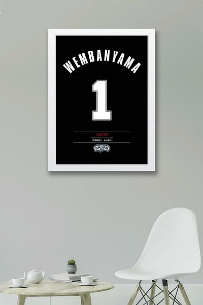 Saturn Victor Wembanyama Framed Picture - NBA San Antonio Spurs Jersey