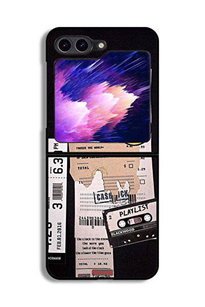 Tolwak غطاء حماية لجهاز Samsung Galaxy Z Flip6 مع ملصق قائمة تشغيل
