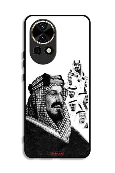 Tolwak غطاء حماية لهاتف هواوي نوفا 12 5G، ملصق فني أبيض وأسود لملوك المملكة ا...