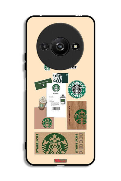 Tolwak Xiaomi Redmi A3 4G Protective Case Cover Coffee Sticker