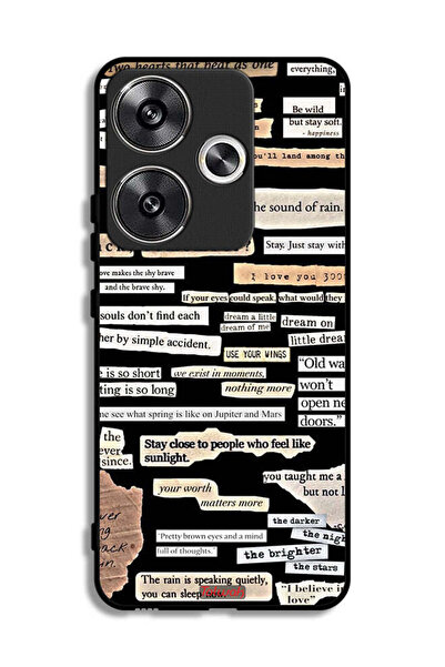 Tolwak Xiaomi Redmi Turbo 3 5G Protective Case Cover Quotes Stickers