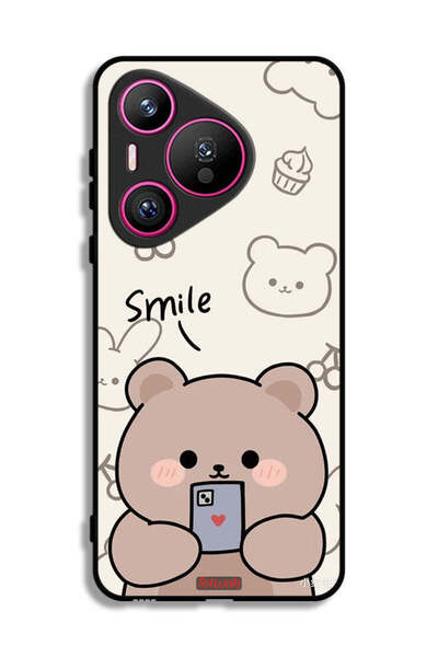 Tolwak غطاء حماية هواوي بيورا 70 برسومات الدب المبتسم