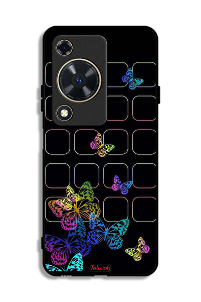 Tolwak غطاء حماية لهاتف هواوي إنجوي 70 بنقشة فراشات ملونة