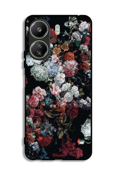 Tolwak غطاء حماية لهاتف شاومي ريدمي 13 سي بنقشة ورود عتيقة