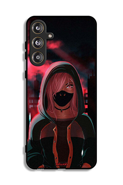 Tolwak غطاء حماية لهاتف Samsung Galaxy F55 5G برسومات فتاة ترتدي قناعًا