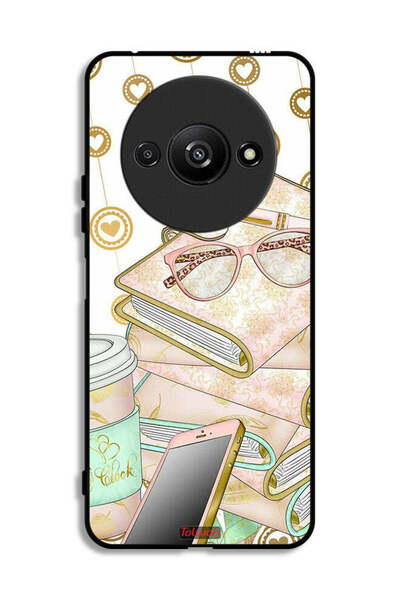 Tolwak Xiaomi Redmi A3 4G Protective Case Cover Glasses On Books