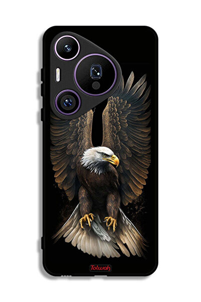 Tolwak غطاء حماية لهاتف هواوي بيورا 70 برو بتصميم أجنحة النسر المنتشر
