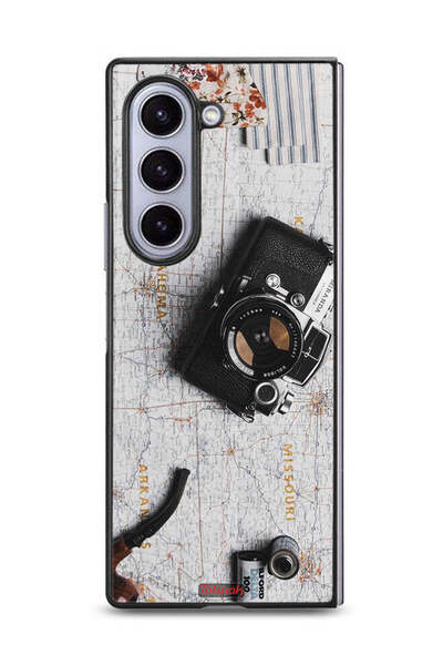 Tolwak غطاء حماية لهاتف Samsung Galaxy Z Fold6 بكاميرا عتيقة