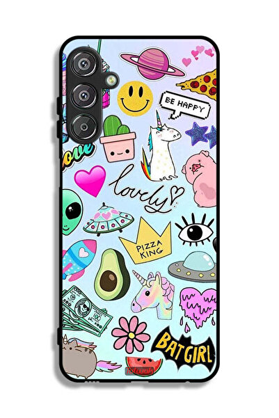 Tolwak غطاء حماية لهاتف سامسونج جالاكسي M15 5G بملصقات جميلة