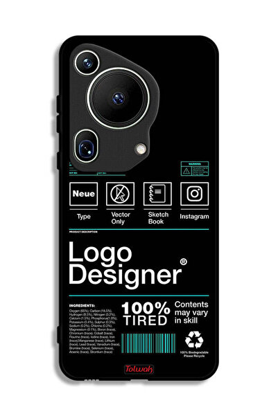 Tolwak غطاء حماية لهاتف هواوي بيورا 70 ألترا مع ملصق شعار مصمم