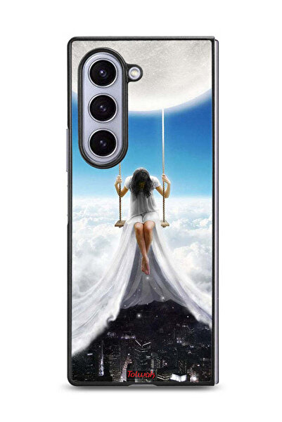 Tolwak غطاء حماية لهاتف سامسونج جالاكسي زد فولد 6 بتصميم فن مدينة الغيوم القمرية