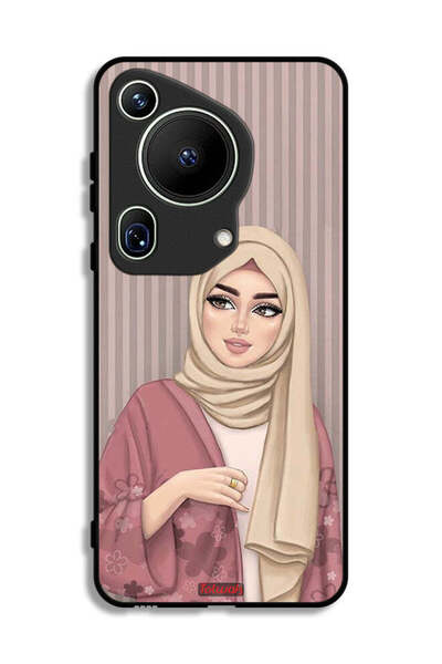 Tolwak غطاء حماية فائق لهاتف هواوي بيورا 70 بتصميم فتاة محجبة