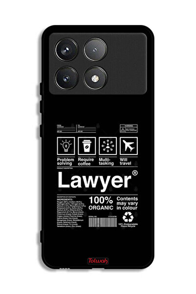 Tolwak Xiaomi Poco F6 Pro Protective Case Cover Lawyer Sticker