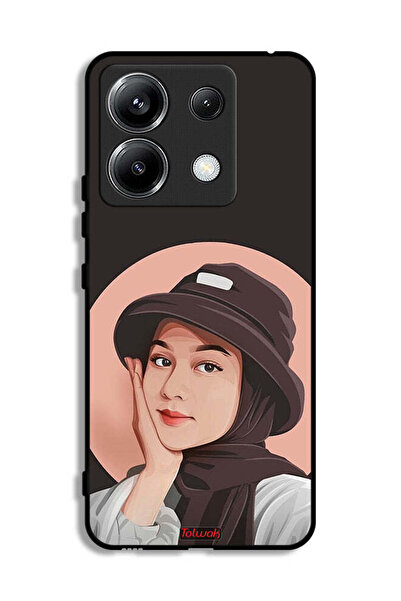 Tolwak غطاء حماية لهاتف شاومي ريدمي نوت 13 برو 5G، رسمة فتاة قبعة لطيفة