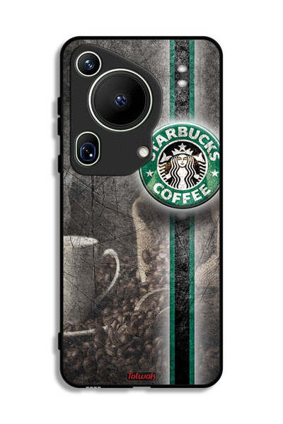 Tolwak غطاء حماية لهاتف هواوي بيورا 70 ألترا بنقشة فن القهوة