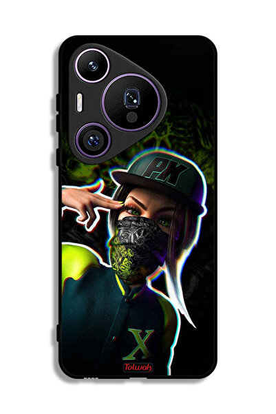 Tolwak غطاء حماية لهاتف هواوي بيورا 70 برو برسومات فنية جمالية للبنات