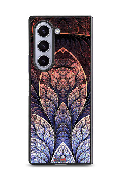 Tolwak غطاء حماية لهاتف Samsung Galaxy Z Fold6 بتصميم زهور كسورية تجريدية