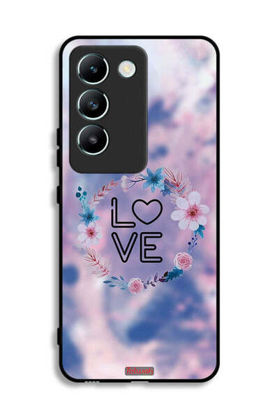 Tolwak غطاء حماية لهاتف Vivo Y100 4G برسومات زهور الحب وخاتم فني