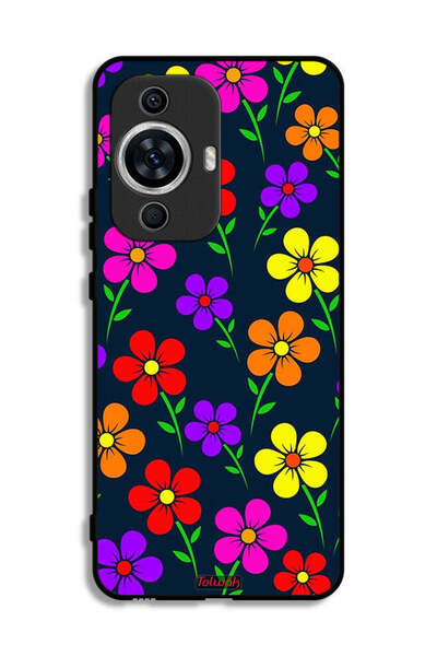Tolwak غطاء حماية لهاتف هواوي نوفا 12 لايت بنقشة زهور ملونة