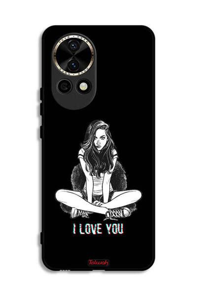 Tolwak غطاء حماية لهاتف هواوي نوفا 12 5G بطبعة "أحبك"