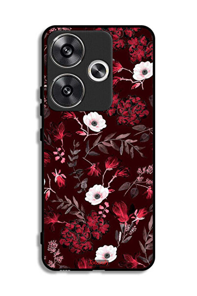 Tolwak غطاء حماية لهاتف Xiaomi Redmi Turbo 3 5G بنقشة زهور صغيرة وأوراق استوائية