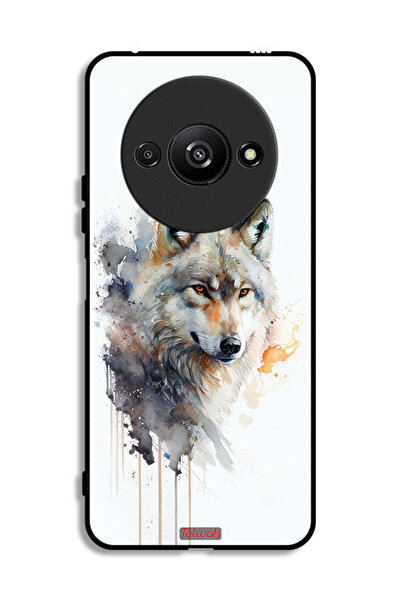 Tolwak Xiaomi Redmi A3 4G Protective Case Cover Wolf Abstract Art