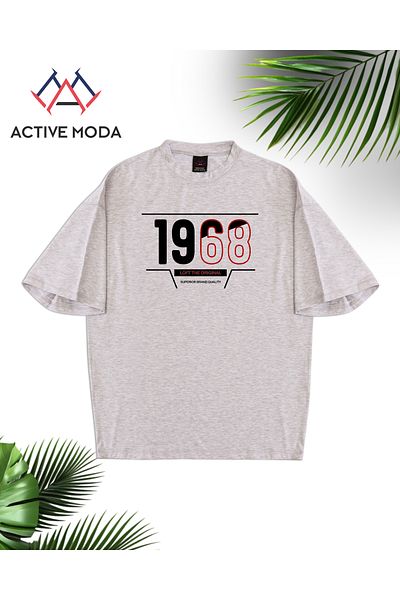 ACTIVE MODA -Men's Cotton Printed Loft the Original Short Sleeve Tshirt Oversize Large Size
