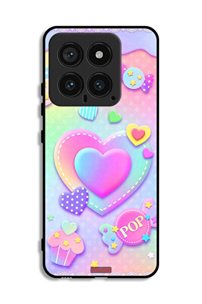 Tolwak Xiaomi 14 Protective Case Cover Pop Hearts Art