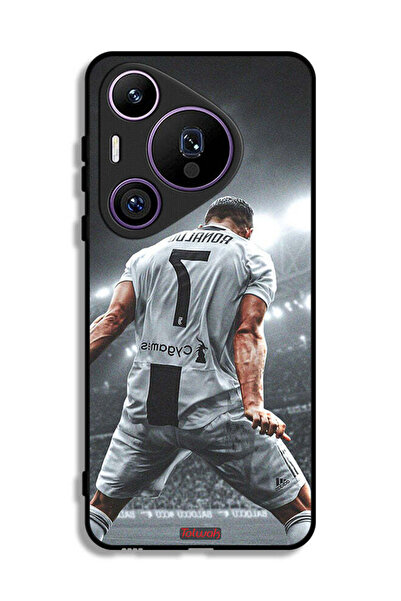 Tolwak غطاء حماية لهاتف هواوي بيورا 70 برو بطبعة احتفال كريستيانو رونالدو