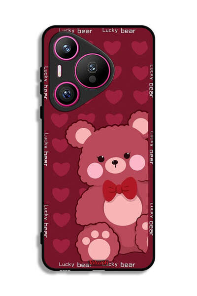 Tolwak غطاء حماية لهاتف هواوي بيورا 70 بتصميم الدب المحظوظ