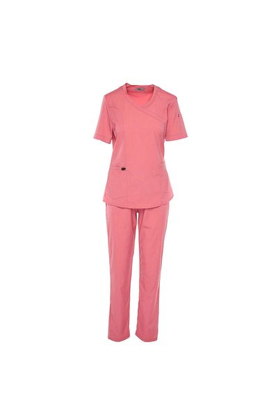 İBA MEDİKAL Costum medical ISOFT (croială slim) roz pentru femei
