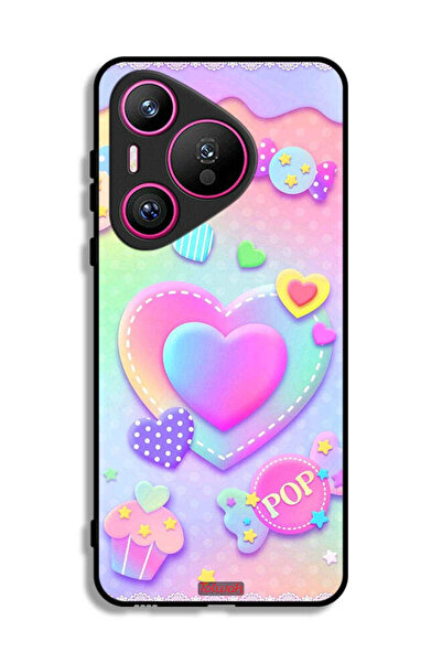 Tolwak غطاء حماية لهاتف هواوي بيورا 70 برسومات قلوب البوب