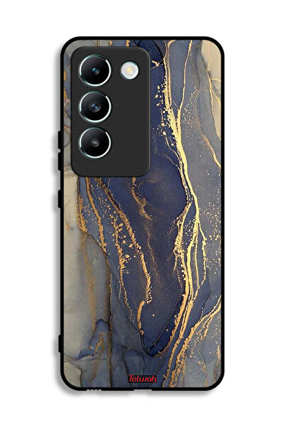 Tolwak غطاء حماية لهاتف Vivo V30 Lite 4G بنقشة رخامية لامعة