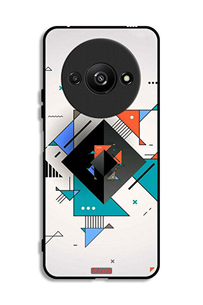 Tolwak غطاء حماية لهاتف Xiaomi Redmi A3 4G بأشكال مربعة ومثلثة ونمط تجريدي
