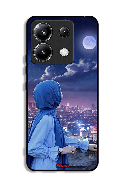 Tolwak غطاء حماية لهاتف شاومي ريدمي نوت 13 برو 5G بطبعة فتاة محجبة تنظر إلى ا...