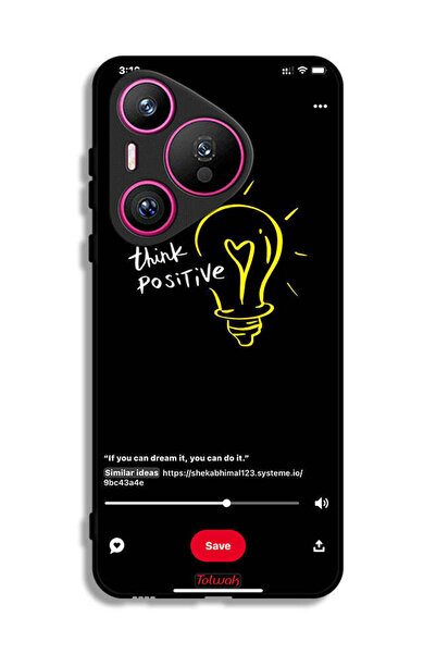 Tolwak غطاء حماية لهاتف هواوي بيورا 70 - فكر بإيجابية