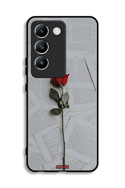 Tolwak غطاء حماية وردي على ورق لهاتف Vivo Y100 4G