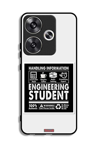 Tolwak غطاء حماية لهاتف Xiaomi Redmi Turbo 3 5G، ملصق طالب هندسة