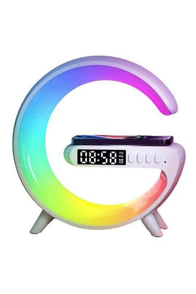 divendi-ro 3 in 1 Charging Station with RGB Lamp, Wireless, Bluetooth Speaker, Digital Clock